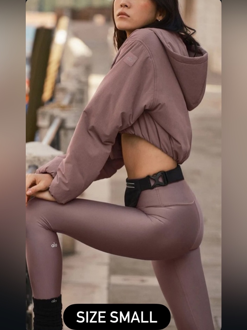 ALO Yoga Airlift 7/8 High-Rise Leggings Mushroom Size Small NWT‼️